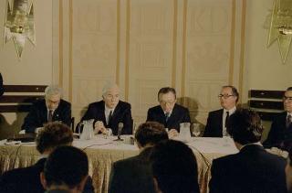 Il Presidente della Repubblica Francesco Cossiga durante il viaggio in Israele (18 - 21 dicembre 1987)