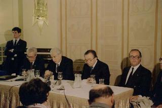 Il Presidente della Repubblica Francesco Cossiga durante il viaggio in Israele (18 - 21 dicembre 1987)