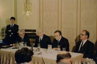 Il Presidente della Repubblica Francesco Cossiga durante il viaggio in Israele (18 - 21 dicembre 1987)