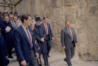Il Presidente della Repubblica Francesco Cossiga durante il viaggio in Israele (18 - 21 dicembre 1987)