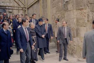 Il Presidente della Repubblica Francesco Cossiga durante il viaggio in Israele (18 - 21 dicembre 1987)