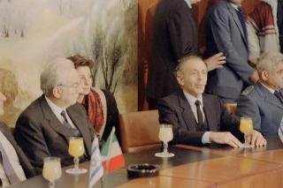 Il Presidente della Repubblica Francesco Cossiga durante il viaggio in Israele (18 - 21 dicembre 1987)