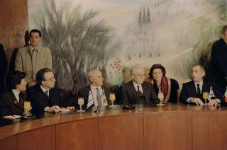 Il Presidente della Repubblica Francesco Cossiga durante il viaggio in Israele (18 - 21 dicembre 1987)
