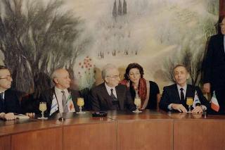 Il Presidente della Repubblica Francesco Cossiga durante il viaggio in Israele (18 - 21 dicembre 1987)
