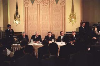 Il Presidente della Repubblica Francesco Cossiga durante il viaggio in Israele (18 - 21 dicembre 1987)