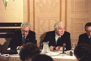Il Presidente della Repubblica Francesco Cossiga durante il viaggio in Israele (18 - 21 dicembre 1987)
