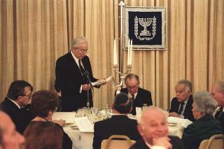 Il Presidente della Repubblica Francesco Cossiga durante il viaggio in Israele (18 - 21 dicembre 1987)