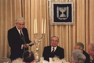 Il Presidente della Repubblica Francesco Cossiga durante il viaggio in Israele (18 - 21 dicembre 1987)