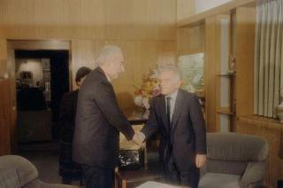 Il Presidente della Repubblica Francesco Cossiga durante il viaggio in Israele (18 - 21 dicembre 1987)