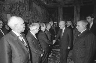 Presentazione degli auguri da parte del Corpo Diplomatico al Presidente della Repubblica Francesco Cossiga