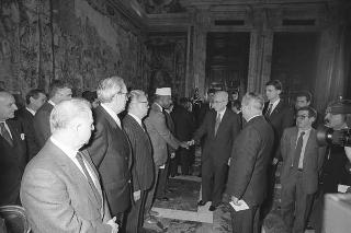 Presentazione degli auguri da parte del Corpo Diplomatico al Presidente della Repubblica Francesco Cossiga