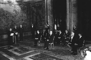 Presentazione degli auguri da parte del Corpo Diplomatico al Presidente della Repubblica Francesco Cossiga