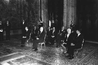 Presentazione degli auguri da parte del Corpo Diplomatico al Presidente della Repubblica Francesco Cossiga