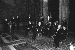 Presentazione degli auguri da parte del Corpo Diplomatico al Presidente della Repubblica Francesco Cossiga
