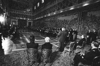 Presentazione degli auguri da parte del Corpo Diplomatico al Presidente della Repubblica Francesco Cossiga