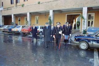 Visita del Presidente della Repubblica Francesco Cossiga alle Caserme dell'Ufficio Presidenziale della Polizia di Stato, del Nucleo Carabinieri Presidenziale e dei Carabinieri Guardie del Presidente della Repubblica