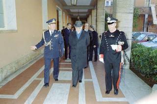 Visita del Presidente della Repubblica Francesco Cossiga alle Caserme dell'Ufficio Presidenziale della Polizia di Stato, del Nucleo Carabinieri Presidenziale e dei Carabinieri Guardie del Presidente della Repubblica