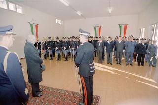 Visita del Presidente della Repubblica Francesco Cossiga alle Caserme dell'Ufficio Presidenziale della Polizia di Stato, del Nucleo Carabinieri Presidenziale e dei Carabinieri Guardie del Presidente della Repubblica