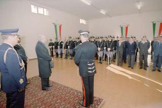 Visita del Presidente della Repubblica Francesco Cossiga alle Caserme dell'Ufficio Presidenziale della Polizia di Stato, del Nucleo Carabinieri Presidenziale e dei Carabinieri Guardie del Presidente della Repubblica