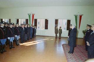 Visita del Presidente della Repubblica Francesco Cossiga alle Caserme dell'Ufficio Presidenziale della Polizia di Stato, del Nucleo Carabinieri Presidenziale e dei Carabinieri Guardie del Presidente della Repubblica