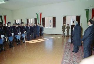 Visita del Presidente della Repubblica Francesco Cossiga alle Caserme dell'Ufficio Presidenziale della Polizia di Stato, del Nucleo Carabinieri Presidenziale e dei Carabinieri Guardie del Presidente della Repubblica
