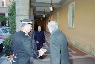 Visita del Presidente della Repubblica Francesco Cossiga alle Caserme dell'Ufficio Presidenziale della Polizia di Stato, del Nucleo Carabinieri Presidenziale e dei Carabinieri Guardie del Presidente della Repubblica