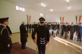 Visita del Presidente della Repubblica Francesco Cossiga alle Caserme dell'Ufficio Presidenziale della Polizia di Stato, del Nucleo Carabinieri Presidenziale e dei Carabinieri Guardie del Presidente della Repubblica