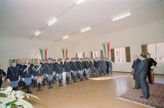 Visita del Presidente della Repubblica Francesco Cossiga alle Caserme dell'Ufficio Presidenziale della Polizia di Stato, del Nucleo Carabinieri Presidenziale e dei Carabinieri Guardie del Presidente della Repubblica