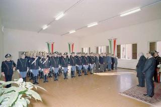 Visita del Presidente della Repubblica Francesco Cossiga alle Caserme dell'Ufficio Presidenziale della Polizia di Stato, del Nucleo Carabinieri Presidenziale e dei Carabinieri Guardie del Presidente della Repubblica