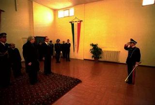 Visita del Presidente della Repubblica Francesco Cossiga alle Caserme dell'Ufficio Presidenziale della Polizia di Stato, del Nucleo Carabinieri Presidenziale e dei Carabinieri Guardie del Presidente della Repubblica