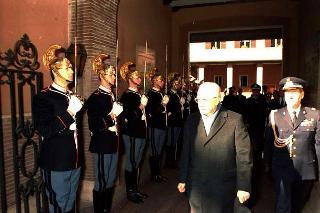 Visita del Presidente della Repubblica Francesco Cossiga alle Caserme dell'Ufficio Presidenziale della Polizia di Stato, del Nucleo Carabinieri Presidenziale e dei Carabinieri Guardie del Presidente della Repubblica