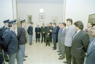 Visita del Presidente della Repubblica Francesco Cossiga alle Caserme dell'Ufficio Presidenziale della Polizia di Stato, del Nucleo Carabinieri Presidenziale e dei Carabinieri Guardie del Presidente della Repubblica