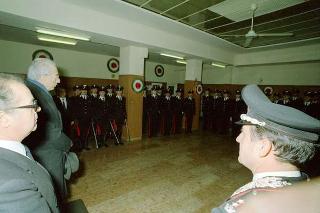 Visita del Presidente della Repubblica Francesco Cossiga alle Caserme dell'Ufficio Presidenziale della Polizia di Stato, del Nucleo Carabinieri Presidenziale e dei Carabinieri Guardie del Presidente della Repubblica