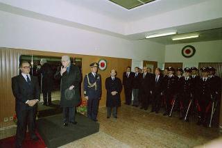 Visita del Presidente della Repubblica Francesco Cossiga alle Caserme dell'Ufficio Presidenziale della Polizia di Stato, del Nucleo Carabinieri Presidenziale e dei Carabinieri Guardie del Presidente della Repubblica