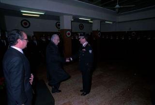 Visita del Presidente della Repubblica Francesco Cossiga alle Caserme dell'Ufficio Presidenziale della Polizia di Stato, del Nucleo Carabinieri Presidenziale e dei Carabinieri Guardie del Presidente della Repubblica