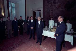 Visita del Presidente della Repubblica Francesco Cossiga alle Caserme dell'Ufficio Presidenziale della Polizia di Stato, del Nucleo Carabinieri Presidenziale e dei Carabinieri Guardie del Presidente della Repubblica