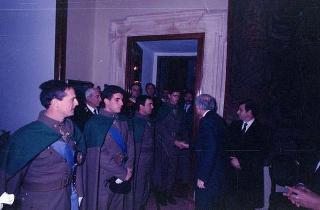Visita del Presidente della Repubblica Francesco Cossiga alle Caserme dell'Ufficio Presidenziale della Polizia di Stato, del Nucleo Carabinieri Presidenziale e dei Carabinieri Guardie del Presidente della Repubblica