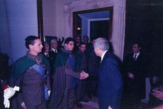 Visita del Presidente della Repubblica Francesco Cossiga alle Caserme dell'Ufficio Presidenziale della Polizia di Stato, del Nucleo Carabinieri Presidenziale e dei Carabinieri Guardie del Presidente della Repubblica