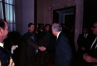 Visita del Presidente della Repubblica Francesco Cossiga alle Caserme dell'Ufficio Presidenziale della Polizia di Stato, del Nucleo Carabinieri Presidenziale e dei Carabinieri Guardie del Presidente della Repubblica