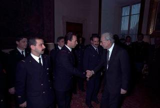 Visita del Presidente della Repubblica Francesco Cossiga alle Caserme dell'Ufficio Presidenziale della Polizia di Stato, del Nucleo Carabinieri Presidenziale e dei Carabinieri Guardie del Presidente della Repubblica