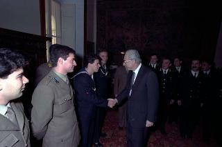 Visita del Presidente della Repubblica Francesco Cossiga alle Caserme dell'Ufficio Presidenziale della Polizia di Stato, del Nucleo Carabinieri Presidenziale e dei Carabinieri Guardie del Presidente della Repubblica
