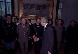 Visita del Presidente della Repubblica Francesco Cossiga alle Caserme dell'Ufficio Presidenziale della Polizia di Stato, del Nucleo Carabinieri Presidenziale e dei Carabinieri Guardie del Presidente della Repubblica