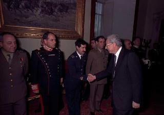 Visita del Presidente della Repubblica Francesco Cossiga alle Caserme dell'Ufficio Presidenziale della Polizia di Stato, del Nucleo Carabinieri Presidenziale e dei Carabinieri Guardie del Presidente della Repubblica