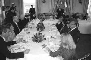 Colloquio e successiva colazione con le LL.MM. Re Hussein I e la regina Noor del Regno Hascemita di Giordania
