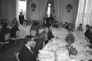 Colloquio e successiva colazione con le LL.MM. Re Hussein I e la regina Noor del Regno Hascemita di Giordania