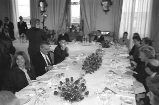 Colloquio e successiva colazione con le LL.MM. Re Hussein I e la regina Noor del Regno Hascemita di Giordania