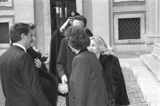 Colloquio e successiva colazione con le LL.MM. Re Hussein I e la regina Noor del Regno Hascemita di Giordania