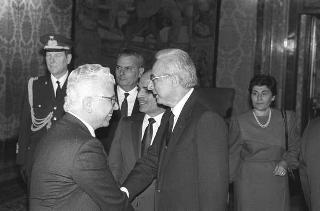 Colloquio e successiva colazione con le LL.MM. Re Hussein I e la regina Noor del Regno Hascemita di Giordania