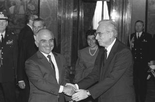 Colloquio e successiva colazione con le LL.MM. Re Hussein I e la regina Noor del Regno Hascemita di Giordania