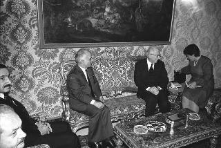 Colloquio e successiva colazione con le LL.MM. Re Hussein I e la regina Noor del Regno Hascemita di Giordania